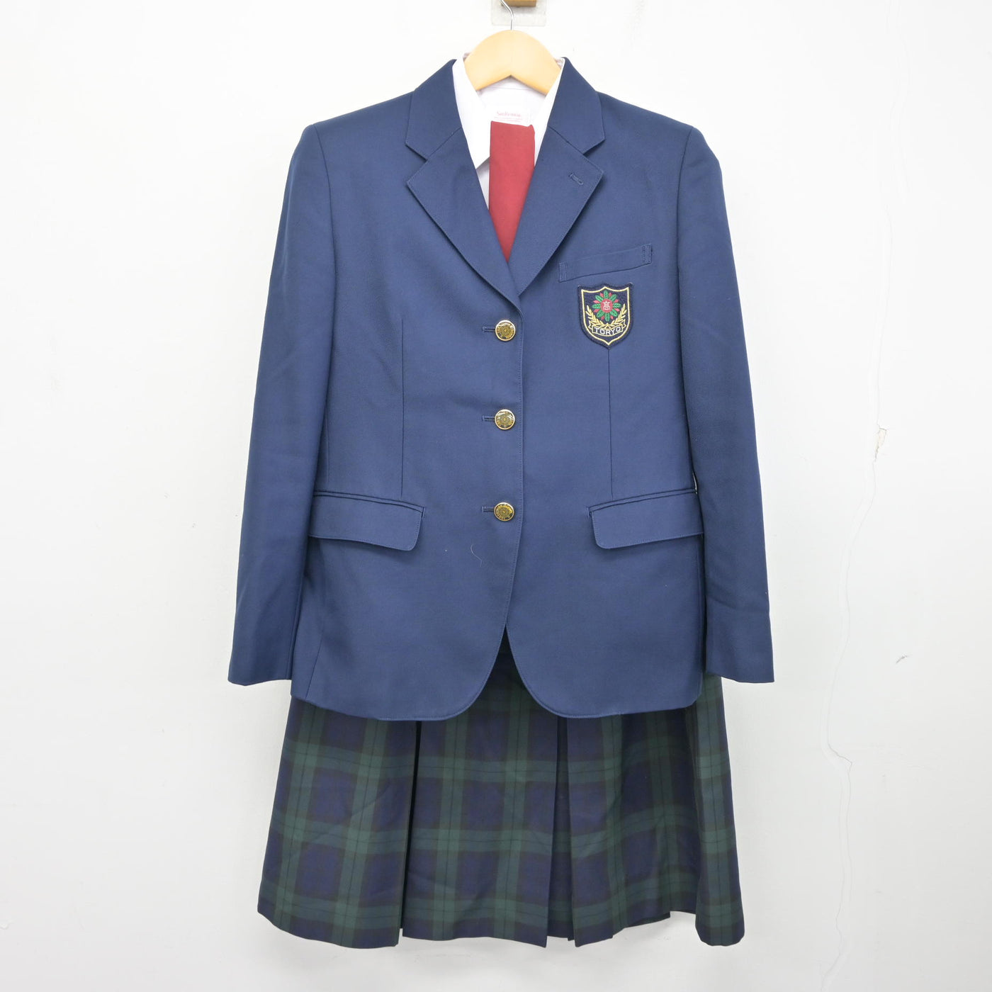 【中古】熊本県 東稜高等学校 女子制服 5点 (ブレザー・ベスト・シャツ・スカート) sf100922