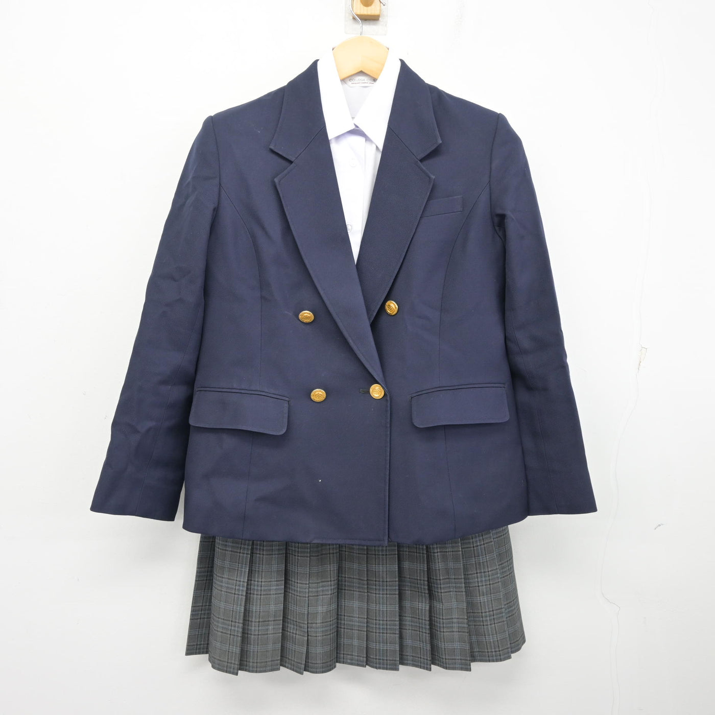 【中古】神奈川県 岡村中学校 女子制服 3点 (ブレザー・シャツ・スカート) sf100932