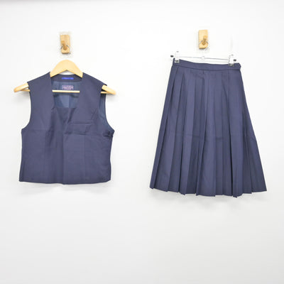 【中古】北海道 美香保中学校 女子制服 2点 (ベスト・スカート) sf100939