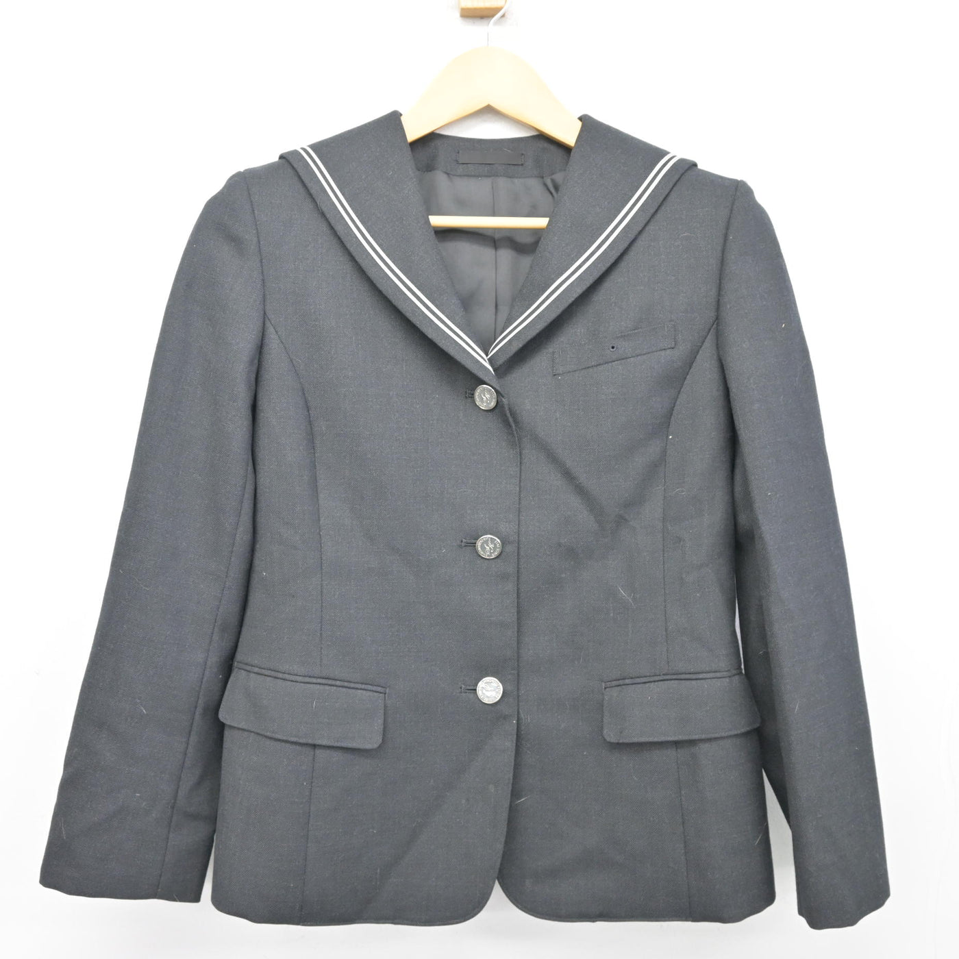 【中古】山口県 下関北高等学校 女子制服 2点 (ブレザー・スカート) sf100940
