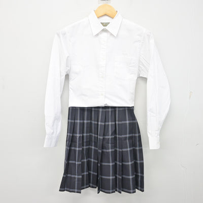 【中古】熊本県 文徳学園 文徳高等学校 女子制服 4点 (ブレザー・シャツ・スカート) sf100955