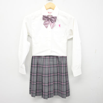 【中古】 クラーク記念国際高等学校 女子制服 5点 (ブレザー・シャツ・スカート) sf100960