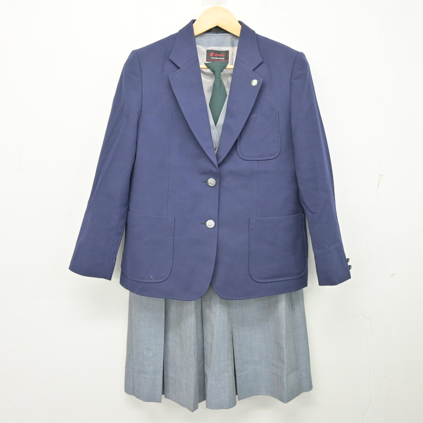 【中古】埼玉県 八潮中学校 女子制服 6点 (ブレザー・ベスト・スカート) sf100976
