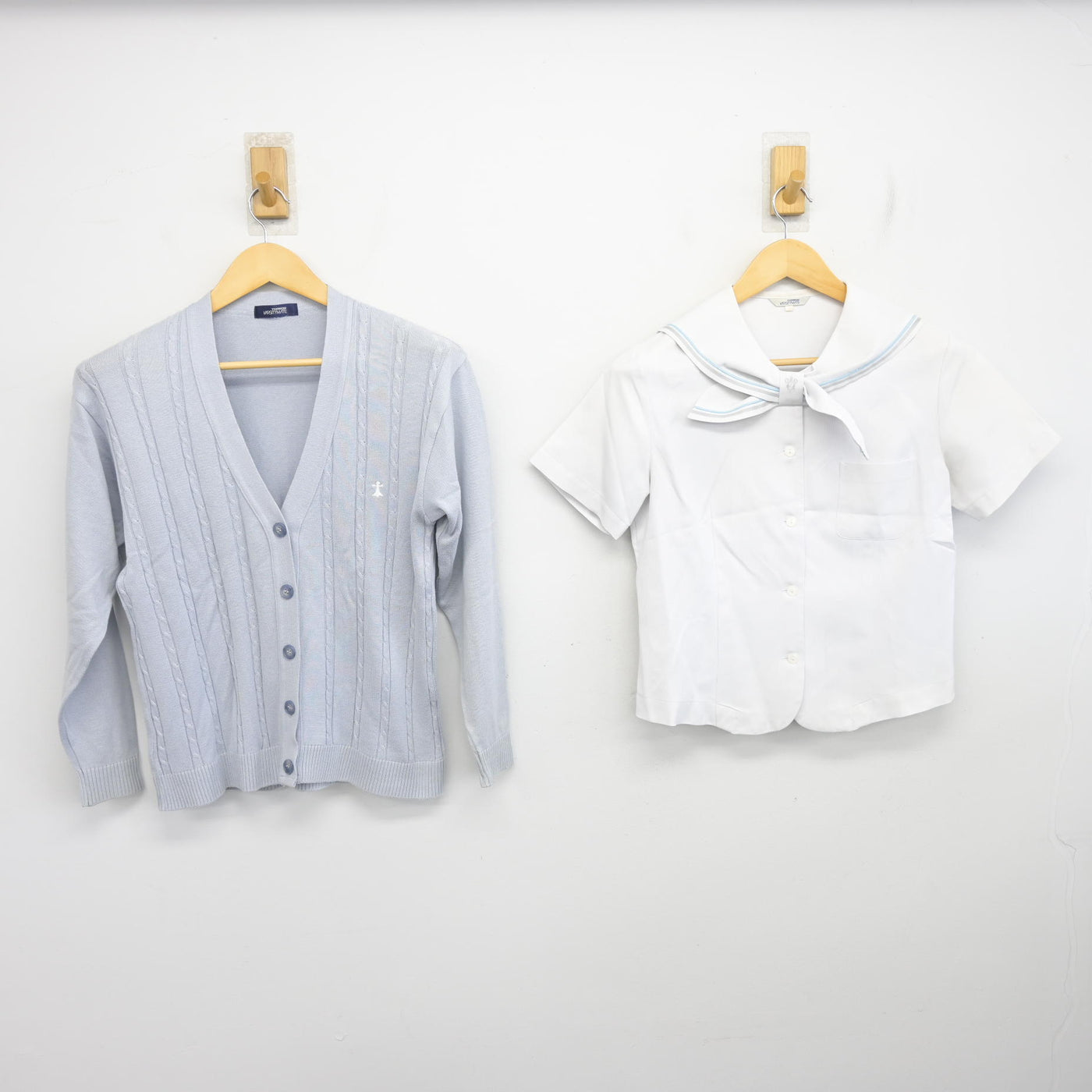 【中古】京都府 京都聖母学院中学校・高等学校 女子制服 2点 (ニット・セーラー服) sf100980