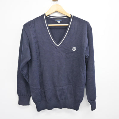 【中古】栃木県 宇都宮短期大学附属高等学校 男子制服 2点 (ニット・ニットベスト) sf100981