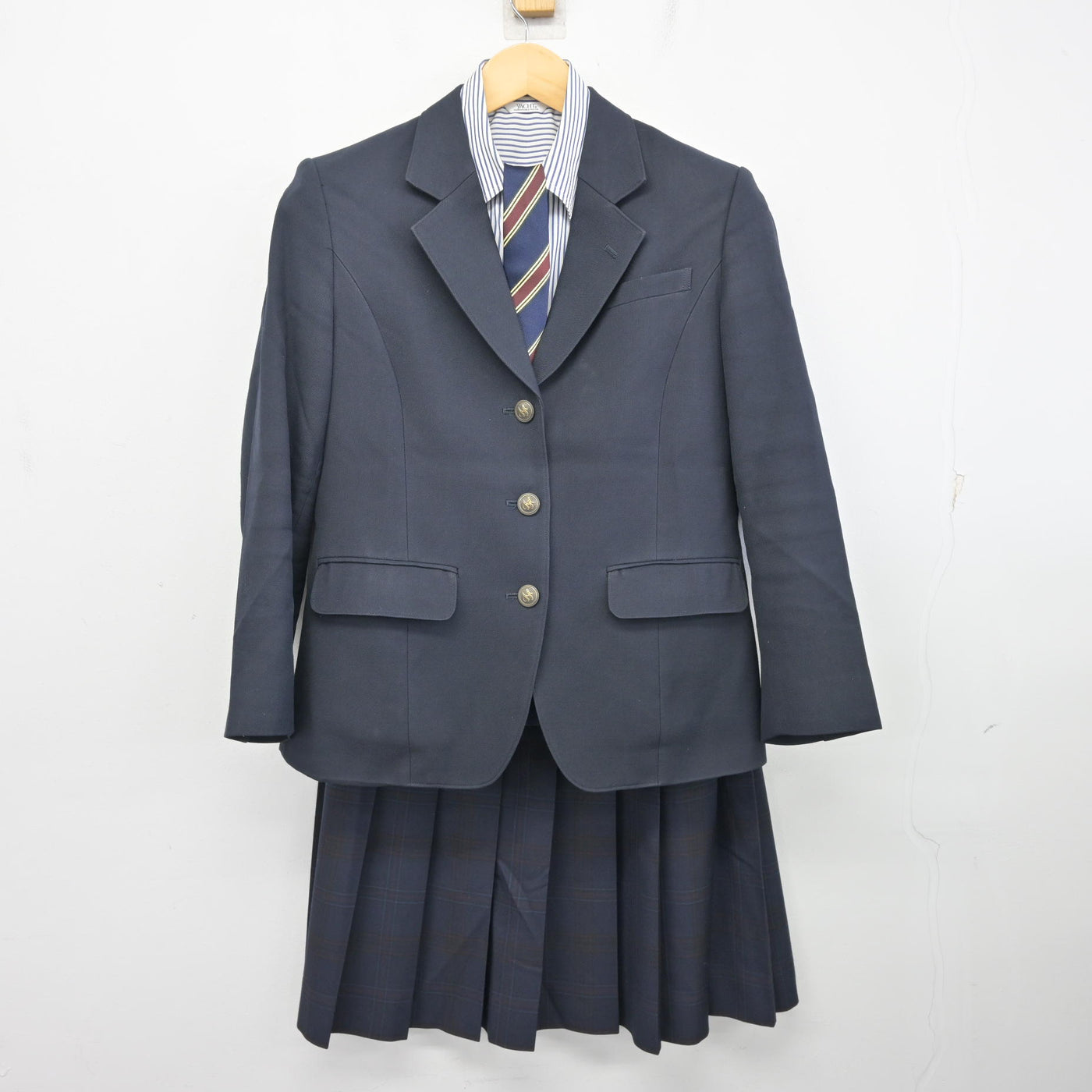 【中古】広島県 高陽東高等学校 女子制服 4点 (ブレザー・シャツ・スカート) sf100999