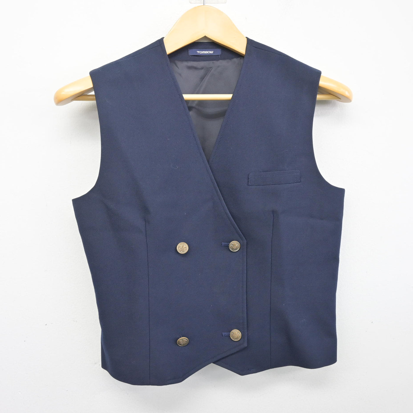 【中古】兵庫県 姫路飾西高等学校 女子制服 2点 (ベスト・スカート) sf101013