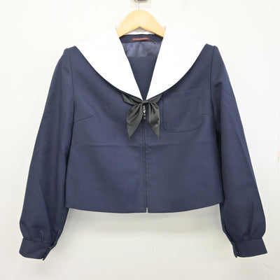 【中古】岐阜県 岐南中学校 女子制服 3点 (セーラー服・スカート) sf101014