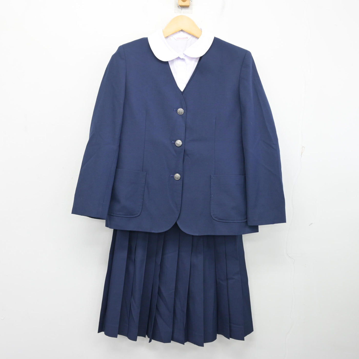 【中古】千葉県 高谷中学校 女子制服 4点 (ブレザー・ベスト・シャツ・スカート) sf101020