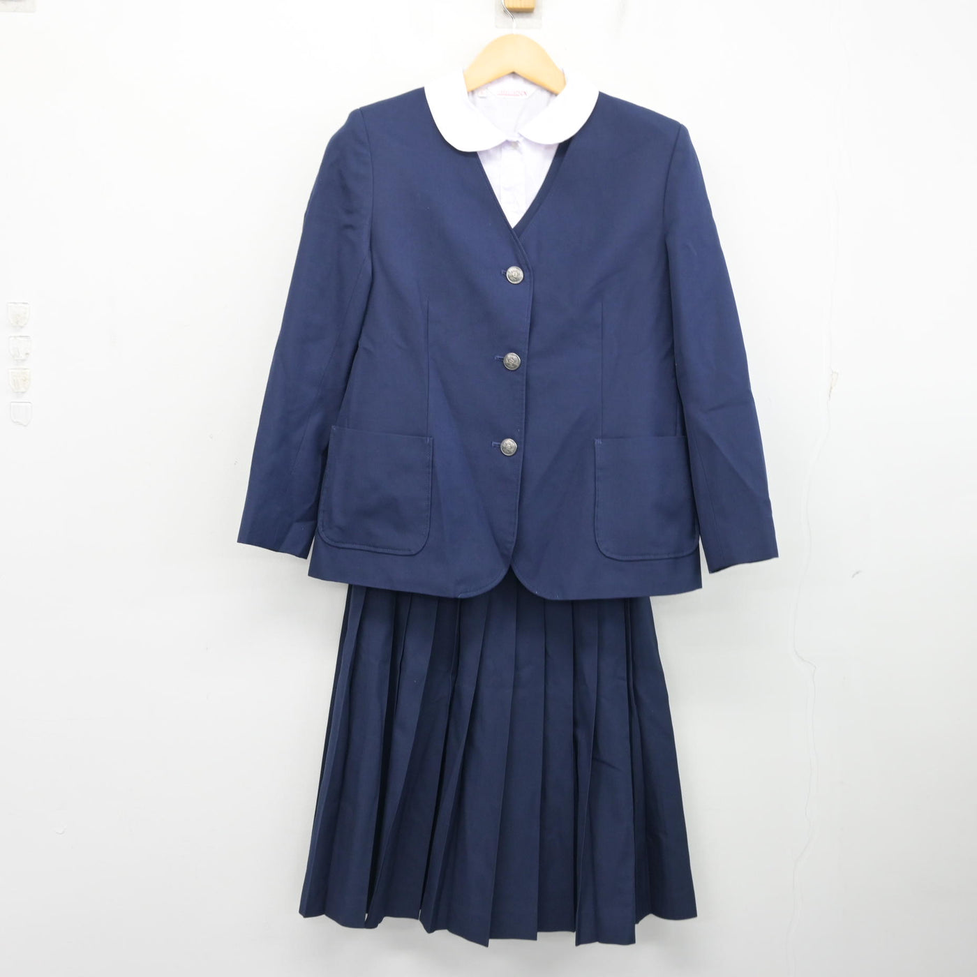 【中古】千葉県 高谷中学校 女子制服 4点 (ブレザー・ベスト・シャツ・スカート) sf101021