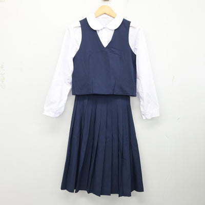 【中古】千葉県 高谷中学校 女子制服 4点 (ブレザー・ベスト・シャツ・スカート) sf101021