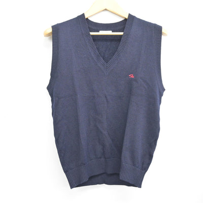 【中古】千葉県 市川南高等学校 女子制服 4点 (ニットベスト・スカート) sf101025
