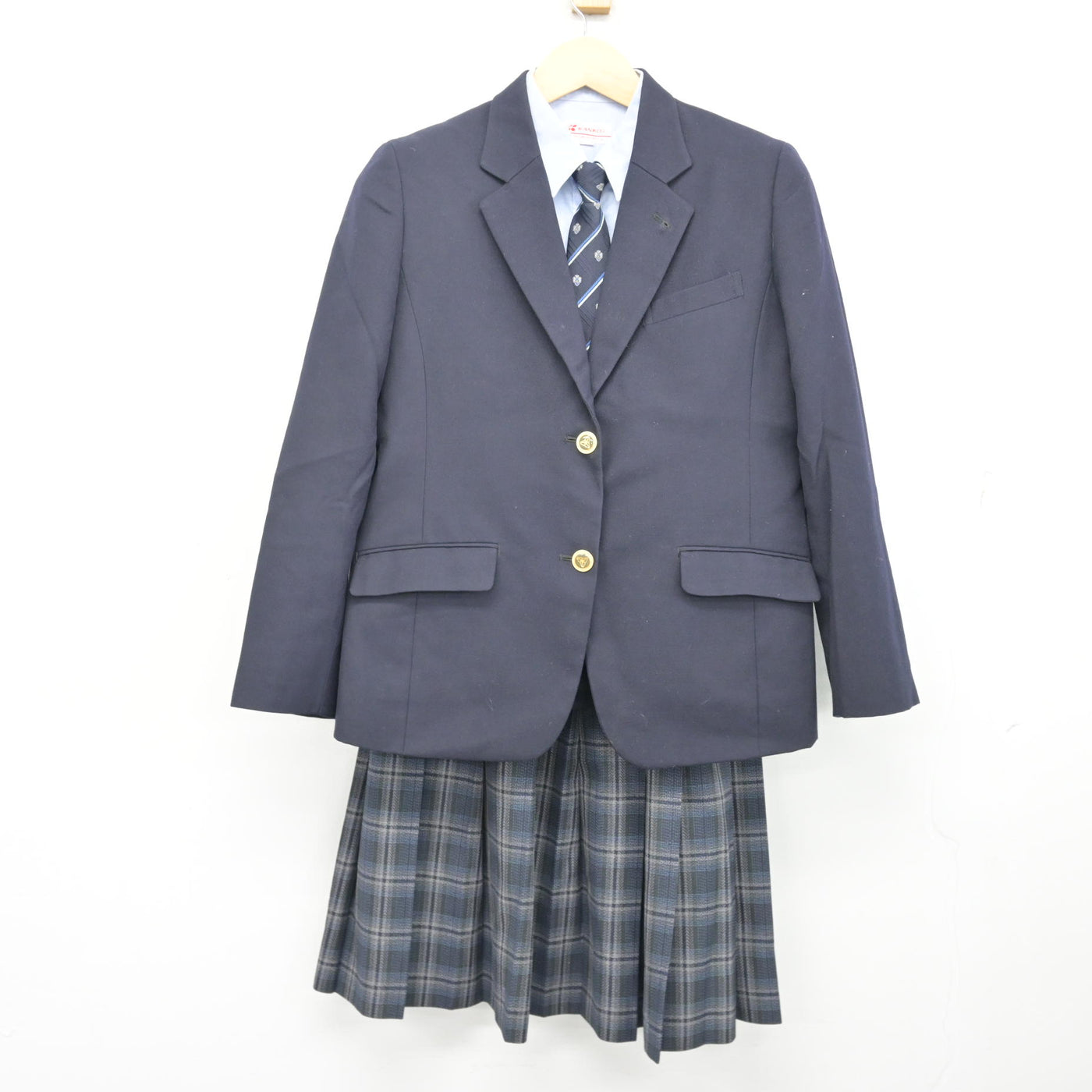 【中古】神奈川県 麻布大学附属高等学校 女子制服 4点 (ブレザー・シャツ・スカート) sf101045