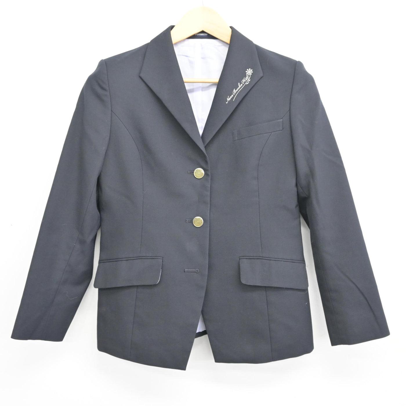 【中古】奈良県 奈良文化高等学校 女子制服 3点 (ブレザー・シャツ・スカート) sf101049