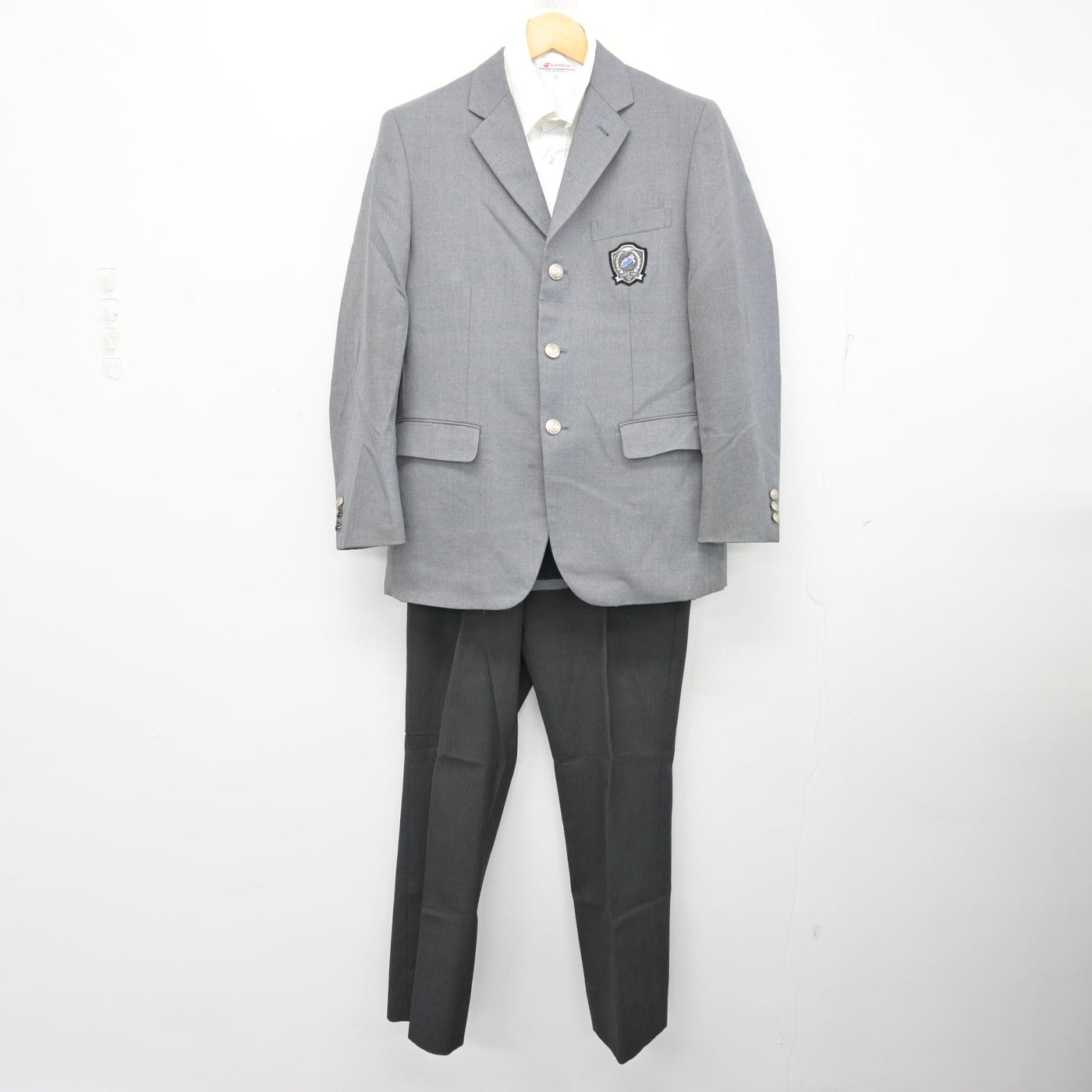 【中古】大阪府 常翔啓光学園中学校・高等学校 男子制服 3点 (ブレザー・シャツ・ズボン) sf101056