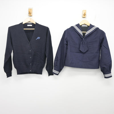 【中古】東京都 十文字高等学校 女子制服 4点 (ニット・セーラー服・ジャンパースカート) sf101075