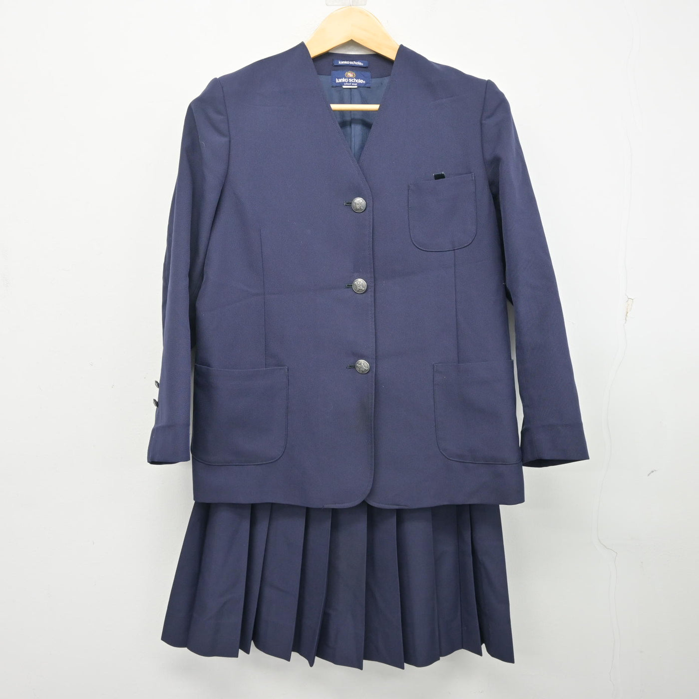 【中古】福島県 二本松北小学校 女子制服 2点 (ブレザー・スカート) sf101088