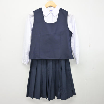 【中古】茨城県 牛久第一中学校 女子制服 4点 (ブレザー・ベスト・シャツ・スカート) sf101089