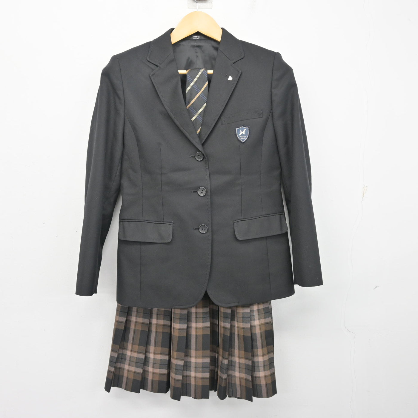 【中古】東京都 八王子高等学校 女子制服 5点 (ブレザー・ニット・スカート) sf101106