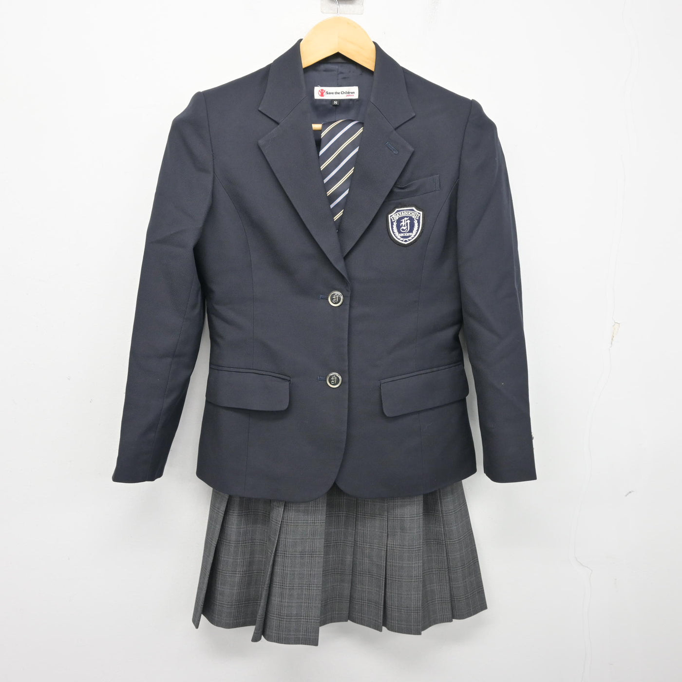 【中古】神奈川県 早渕中学校 女子制服 3点 (ブレザー・スカート) sf101128