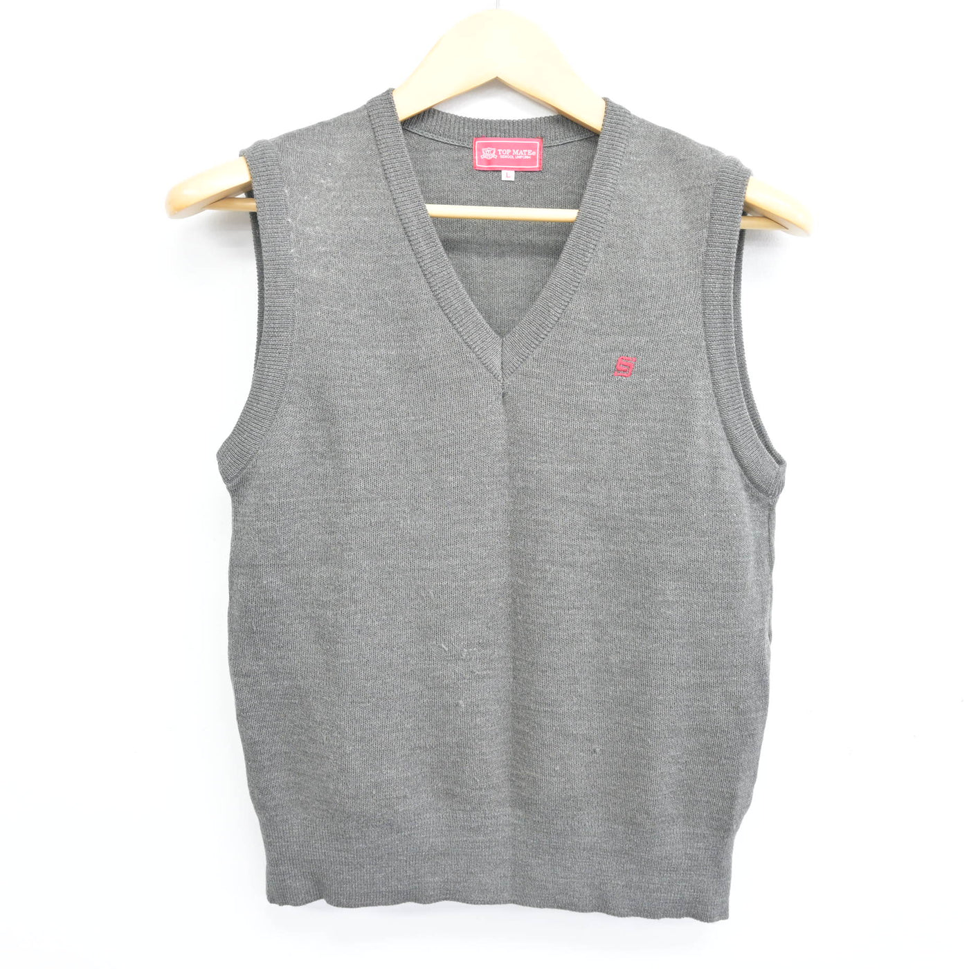 【中古】山口県 下関短期大学付属高等学校 女子制服 2点 (ニットベスト・ブラウス) sf101145