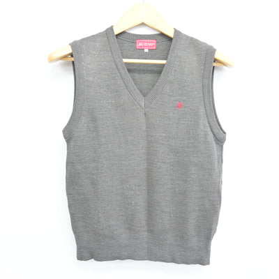 【中古】山口県 下関短期大学付属高等学校 女子制服 2点 (ニットベスト・ブラウス) sf101145