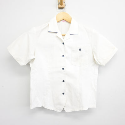 【中古】山口県 下関短期大学付属高等学校 女子制服 2点 (ニットベスト・ブラウス) sf101145