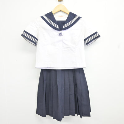 【中古】茨城県 ひたちなか市立美乃浜学園 女子制服 3点 (セーラー服・スカート) sf101167