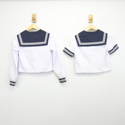 【中古】茨城県 ひたちなか市立美乃浜学園 女子制服 3点 (セーラー服・スカート) sf101167