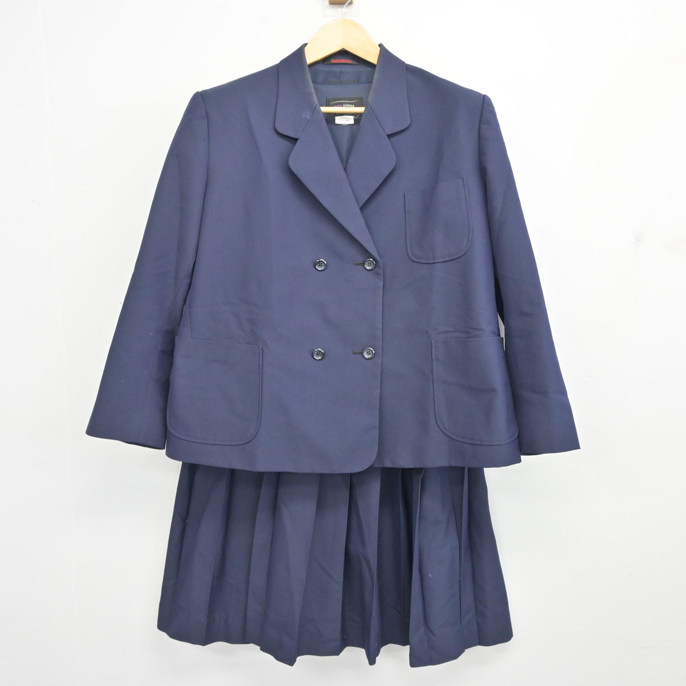 【中古】愛媛県 旭中学校 女子制服 3点 (ブレザー・ベスト・スカート) sf101173