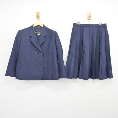 【中古】愛媛県 旭中学校 女子制服 3点 (ブレザー・ベスト・スカート) sf101173