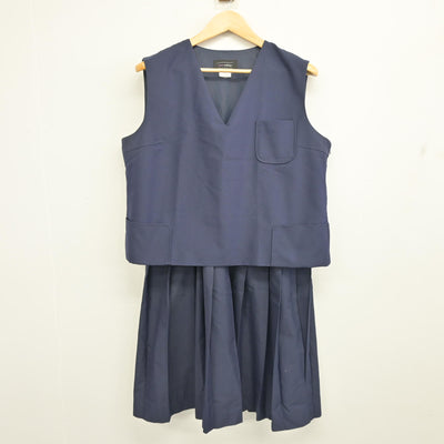 【中古】愛媛県 旭中学校 女子制服 3点 (ブレザー・ベスト・スカート) sf101173