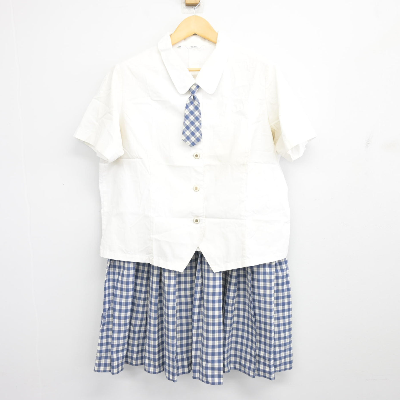 【中古】愛媛県 松山商業高等学校 女子制服 3点 (ブラウス・スカート) sf101176