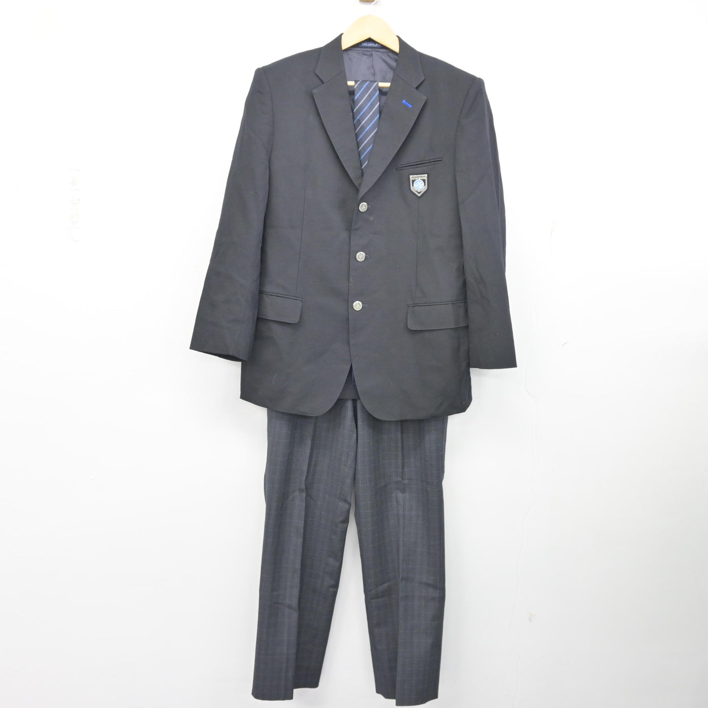 【中古】大阪府 北かわち皐が丘高等学校 男子制服 4点 (ブレザー・ズボン) sf101187