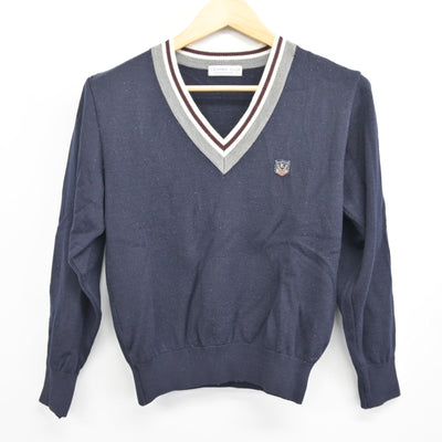 【中古】愛媛県 川之石高等学校 女子制服 2点 (ニット・ニットベスト) sf101192