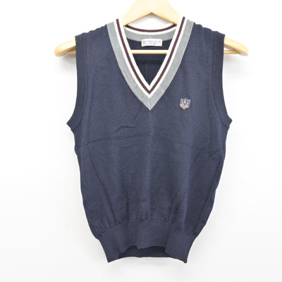【中古】愛媛県 川之石高等学校 女子制服 2点 (ニット・ニットベスト) sf101192