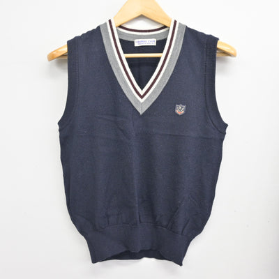 【中古】愛媛県 川之石高等学校 女子制服 2点 (ニットベスト・シャツ) sf101193