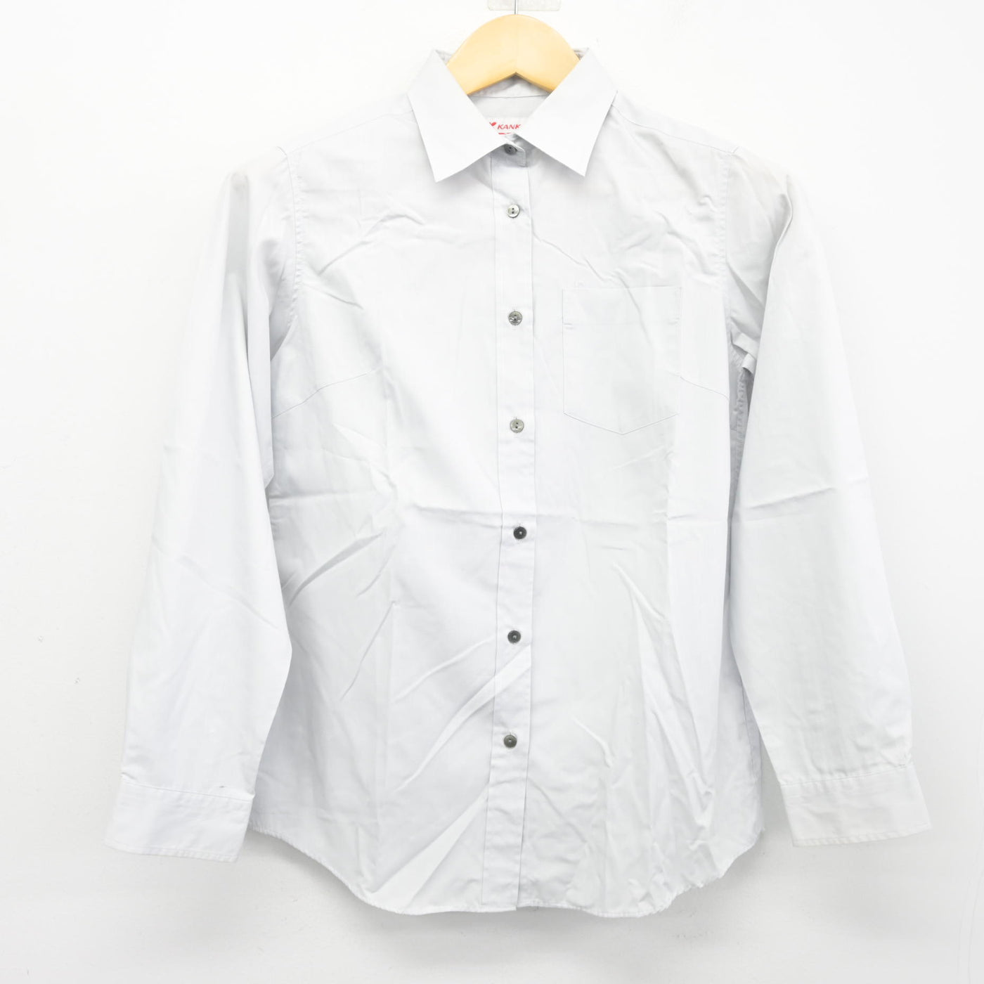 【中古】愛媛県 川之石高等学校 女子制服 2点 (ニットベスト・シャツ) sf101193