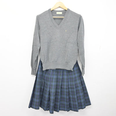【中古】東京都 東村山第五中学校 女子制服 3点 (ブレザー・ニット・スカート) sf101198