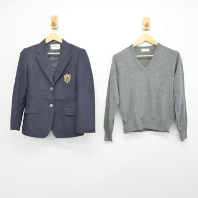 【中古】東京都 東村山第五中学校 女子制服 3点 (ブレザー・ニット・スカート) sf101198