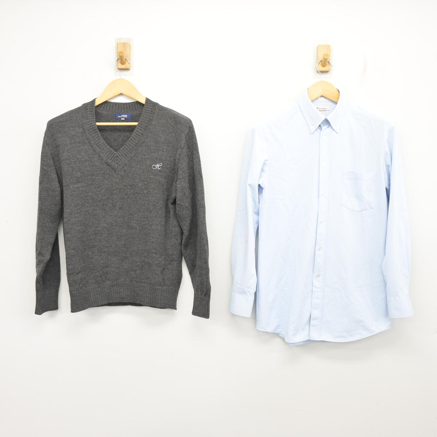 【中古】東京都 豊南高等学校 男子制服 2点 (ニット・シャツ) sf101203