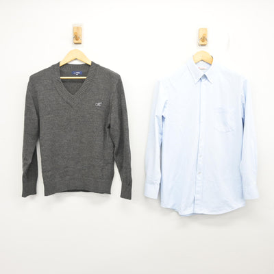 【中古】東京都 豊南高等学校 男子制服 2点 (ニット・シャツ) sf101203