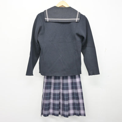 【中古】広島県 瀬戸内高等学校 女子制服 3点 (ニット・ブラウス・スカート) sf101217