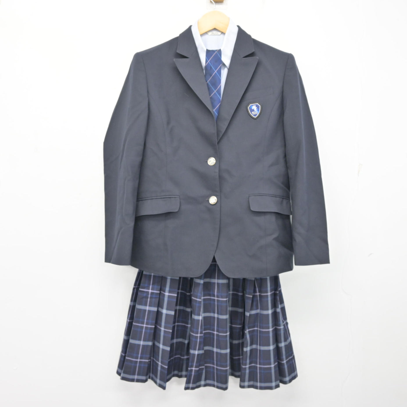 【中古】京都府 宮津天橋高等学校 女子制服 5点 (ブレザー・シャツ・スカート) sf101218