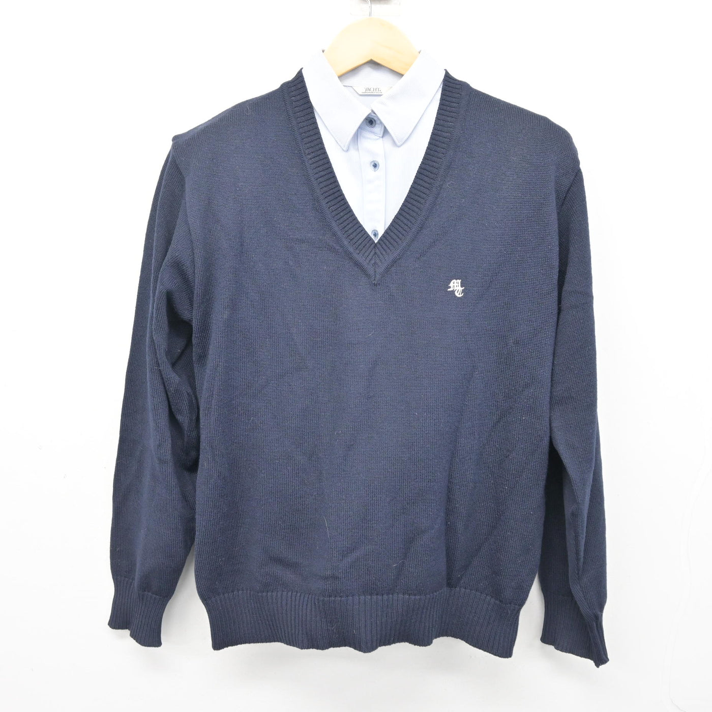 【中古】京都府 宮津天橋高等学校 女子制服 2点 (ニット・シャツ) sf101220