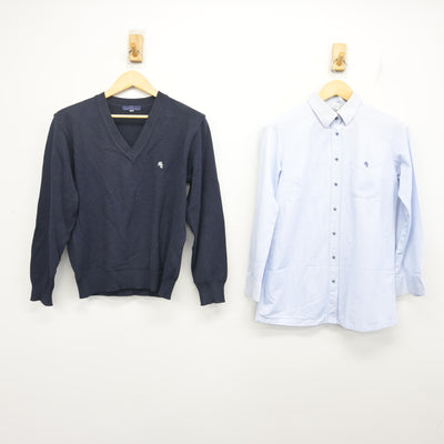 【中古】京都府 宮津天橋高等学校 女子制服 2点 (ニット・シャツ) sf101220