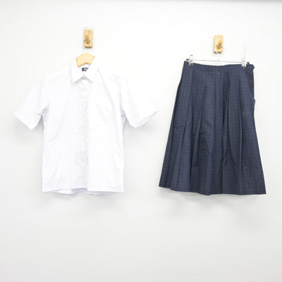 【中古】福岡県 福岡市内中学標準服 女子制服 2点 (シャツ・スカート) sf101225