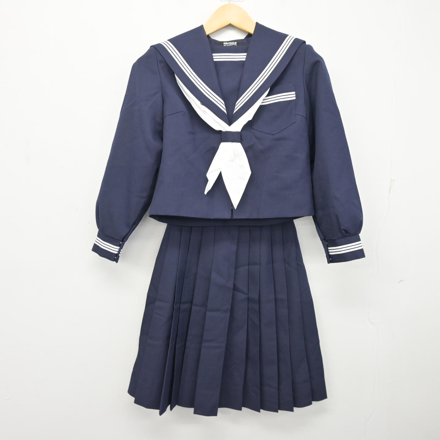【中古】大阪府 福泉中学校 女子制服 6点 (セーラー服・スカート) sf101226