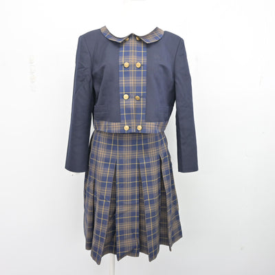【中古】福岡県 福岡女子高等学校 女子制服 4点 (ブレザー・ニット・シャツ・スカート) sf101229