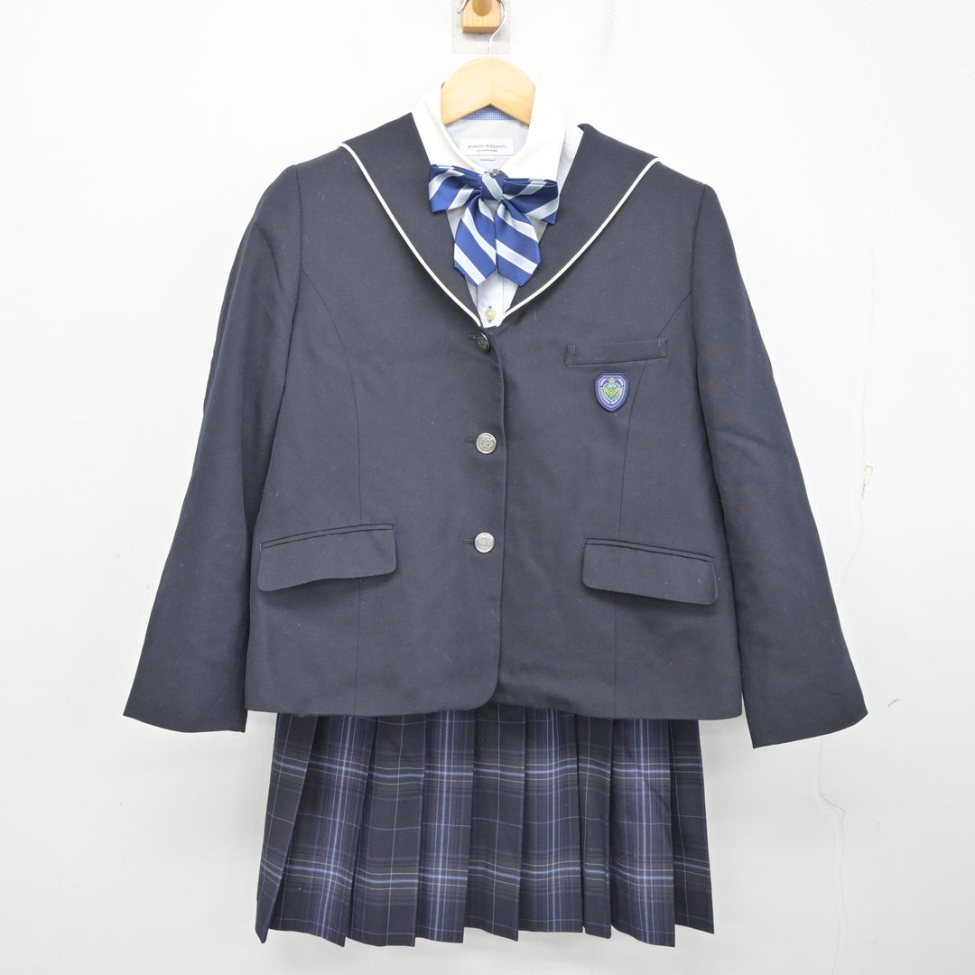 中古】香川県 藤井学園 寒川高等学校 女子制服 5点 (ブレザー・シャツ